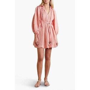 Lisa Marie Fernandez Linen Gauze Poet Shirtdress Size 1/S NWT made in USA